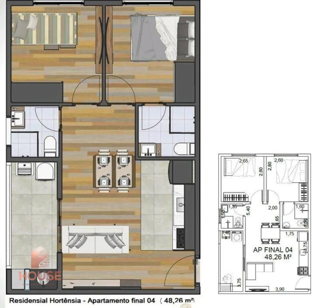 Apartamento, 2 quartos, 37 m² - Foto 4