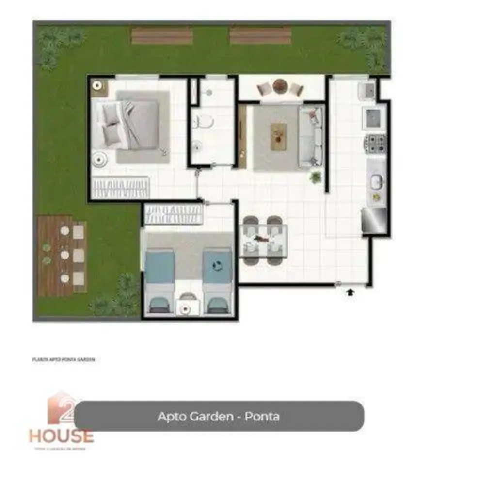Apartamento, 2 quartos, 50 m² - Foto 1