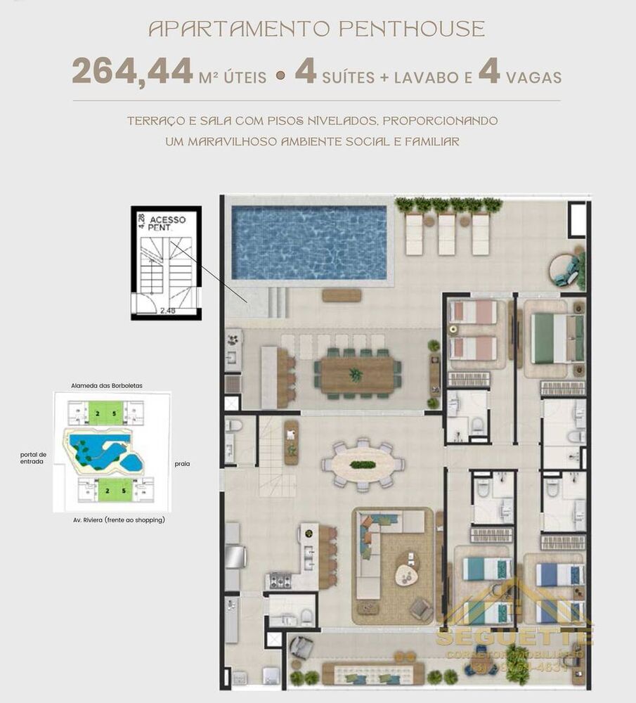 Apartamento, 3 quartos, 154264 m² - Foto 2