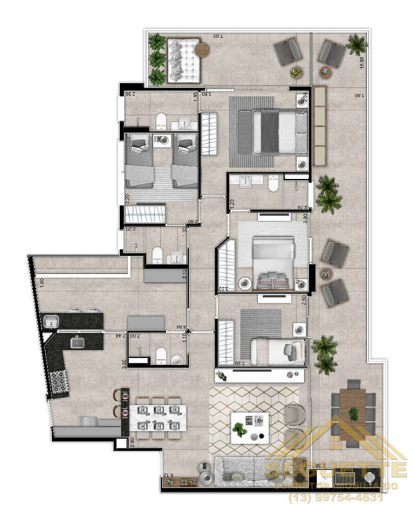 Apartamento, 4 quartos, 142163 m² - Foto 1
