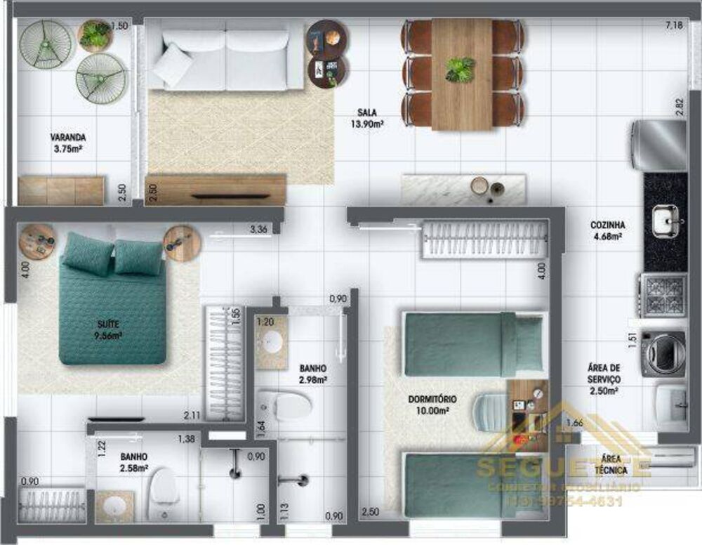 Apartamento, 2 quartos, 632266 m² - Foto 2