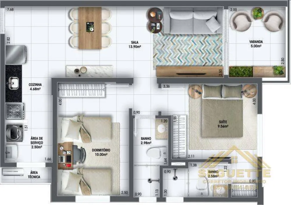 Apartamento, 2 quartos, 632266 m² - Foto 15
