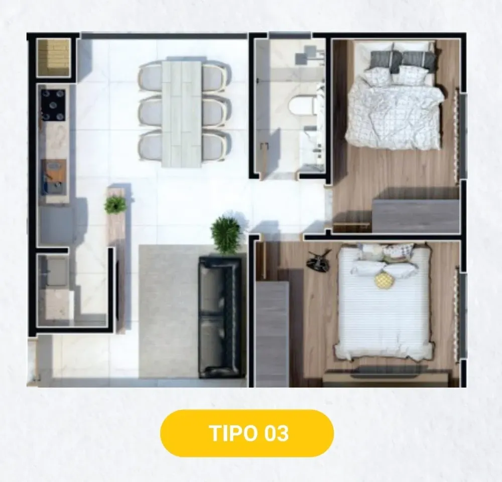 Apartamento, 2 quartos, 62 m² - Foto 3