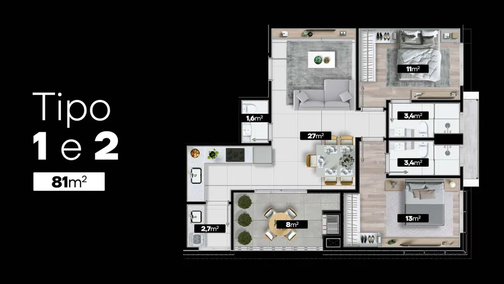 Apartamento, 2 quartos, 72 m² - Foto 4