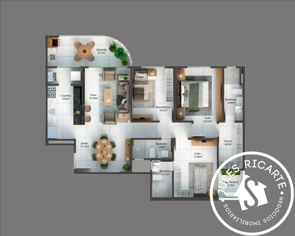 Apartamento, 3 quartos, 99 m² - Foto 12