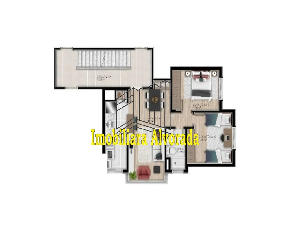 Apartamento, 2 quartos, 52 m² - Foto 2