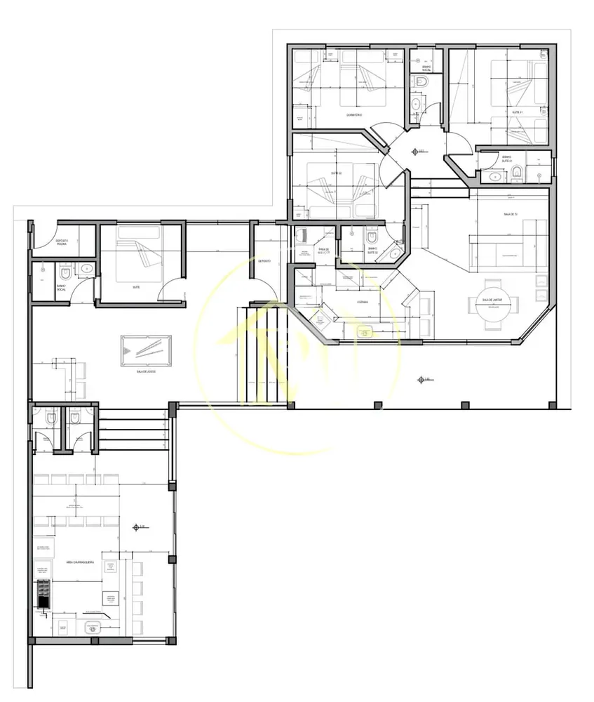 Chácara, 4 quartos, 1200 m² - Foto 1