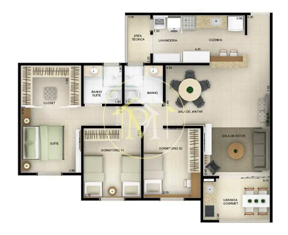 Apartamento, 3 quartos, 97 m² - Foto 12