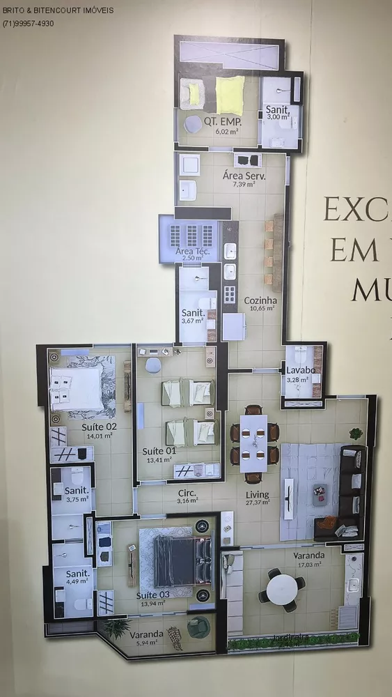 Apartamento, 3 quartos, 143 m² - Foto 5