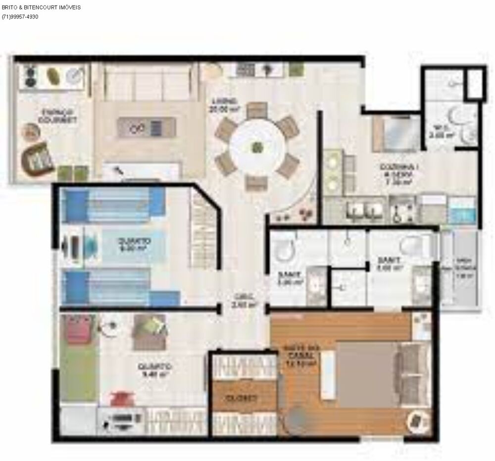 Apartamento, 3 quartos, 70 m² - Foto 2