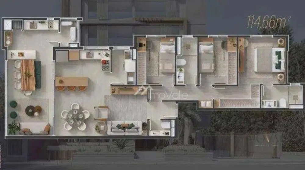 Apartamento, 3 quartos, 114 m² - Foto 4
