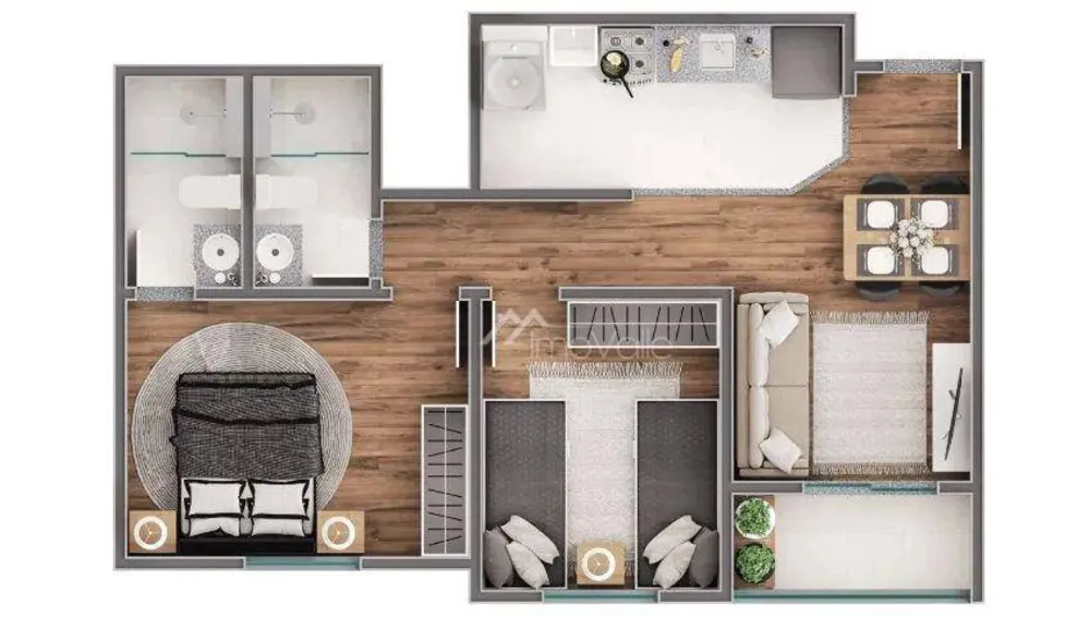 Apartamento, 2 quartos, 52 m² - Foto 6