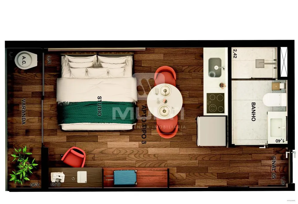 Casa, 1 quarto, 27 m² - Foto 10