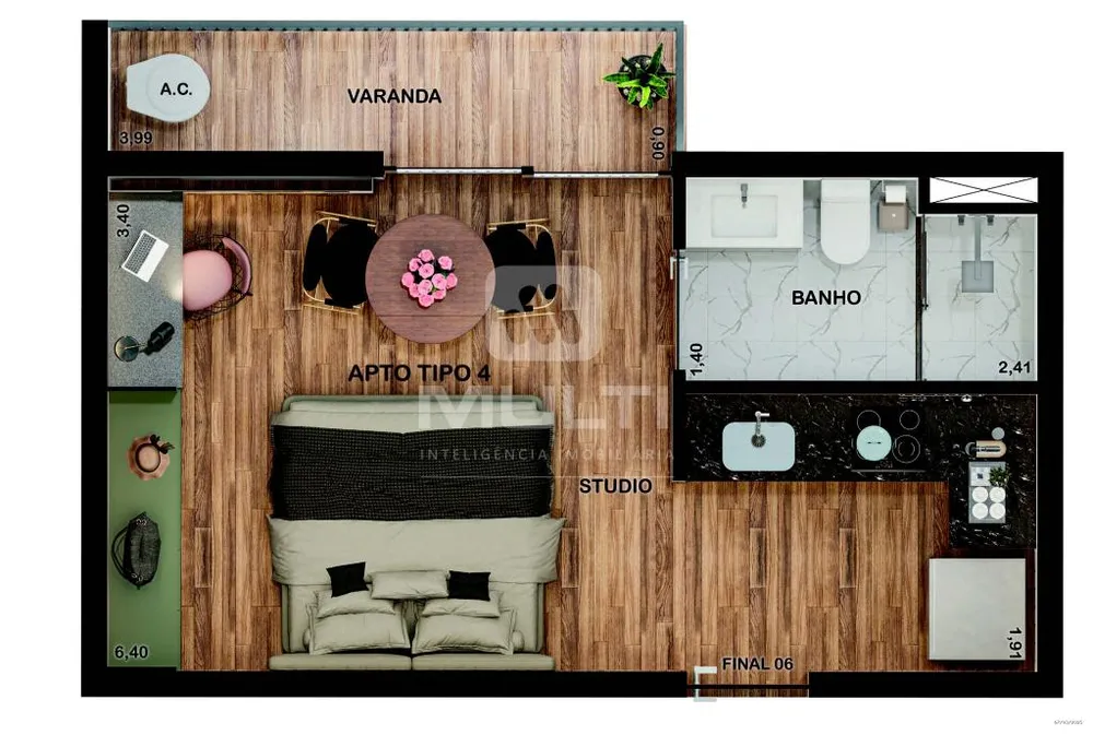 Casa, 1 quarto, 27 m² - Foto 12