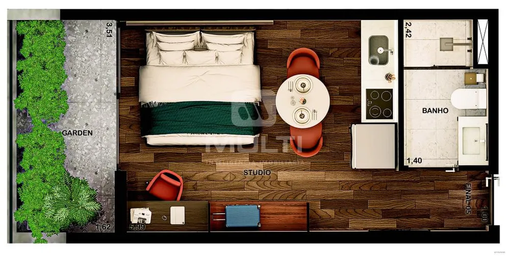 Casa, 1 quarto, 27 m² - Foto 14