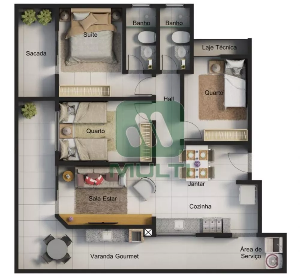 Apartamento à venda com 3 quartos, 83m² - Foto 7