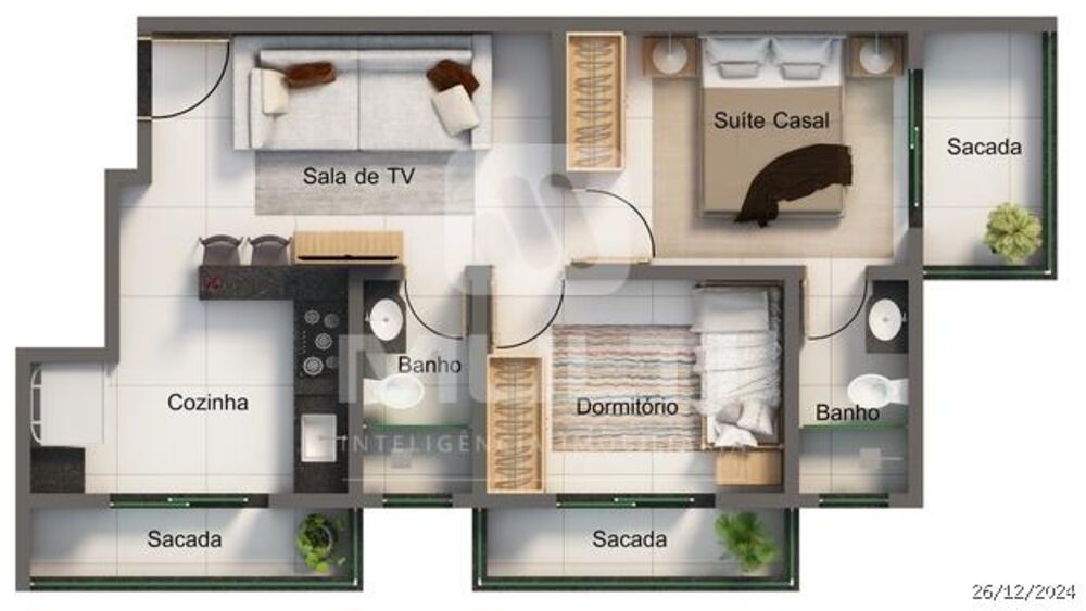 Apartamento, 2 quartos, 48 m² - Foto 2
