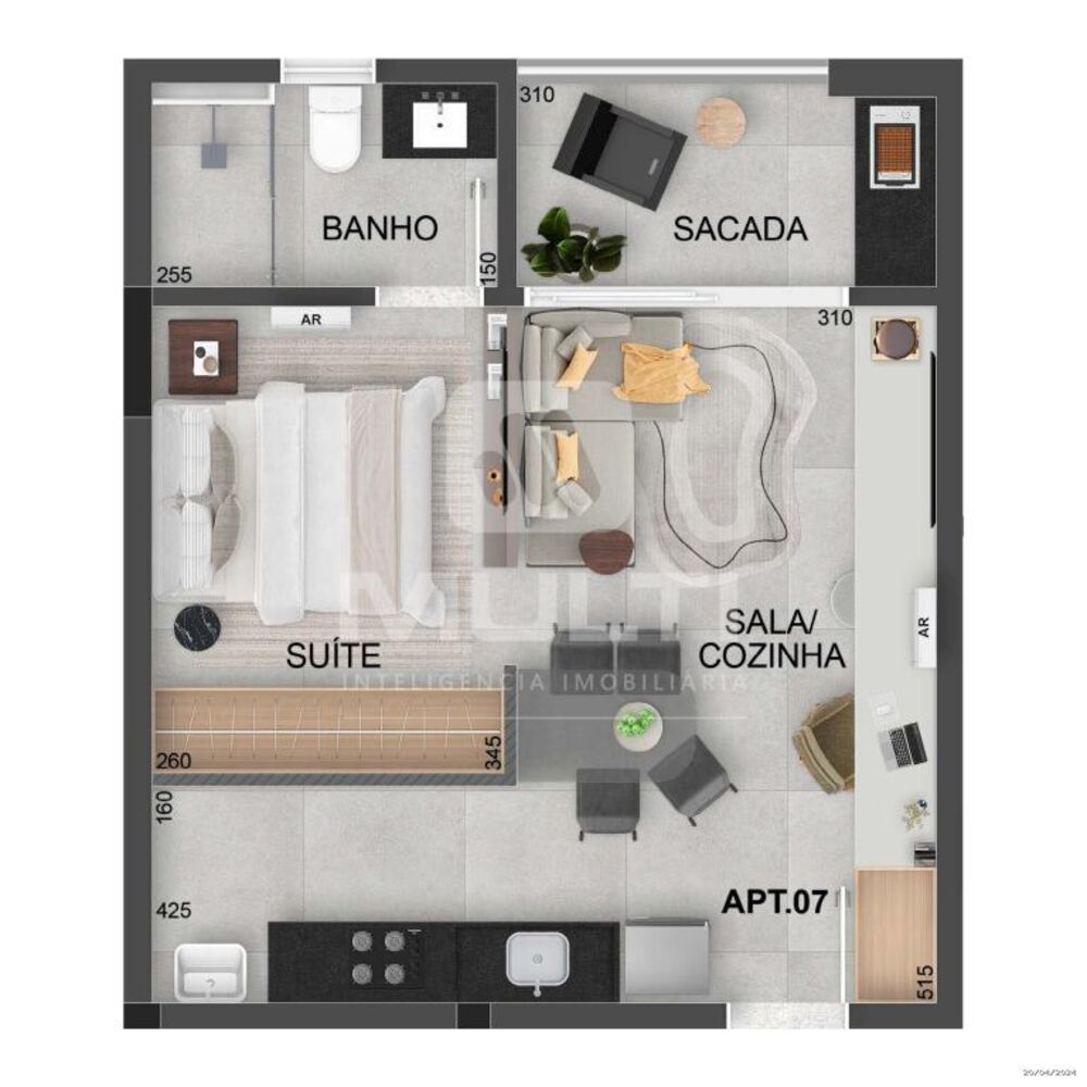 Apartamento à venda com 1 quarto, 43m² - Foto 9