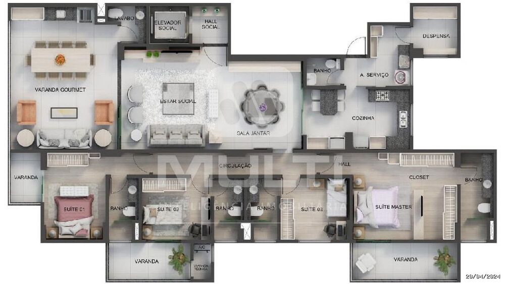 Apartamento, 4 quartos, 217 m² - Foto 2