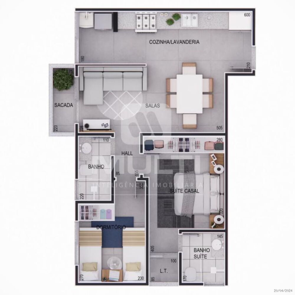 Apartamento, 2 quartos, 47 m² - Foto 2