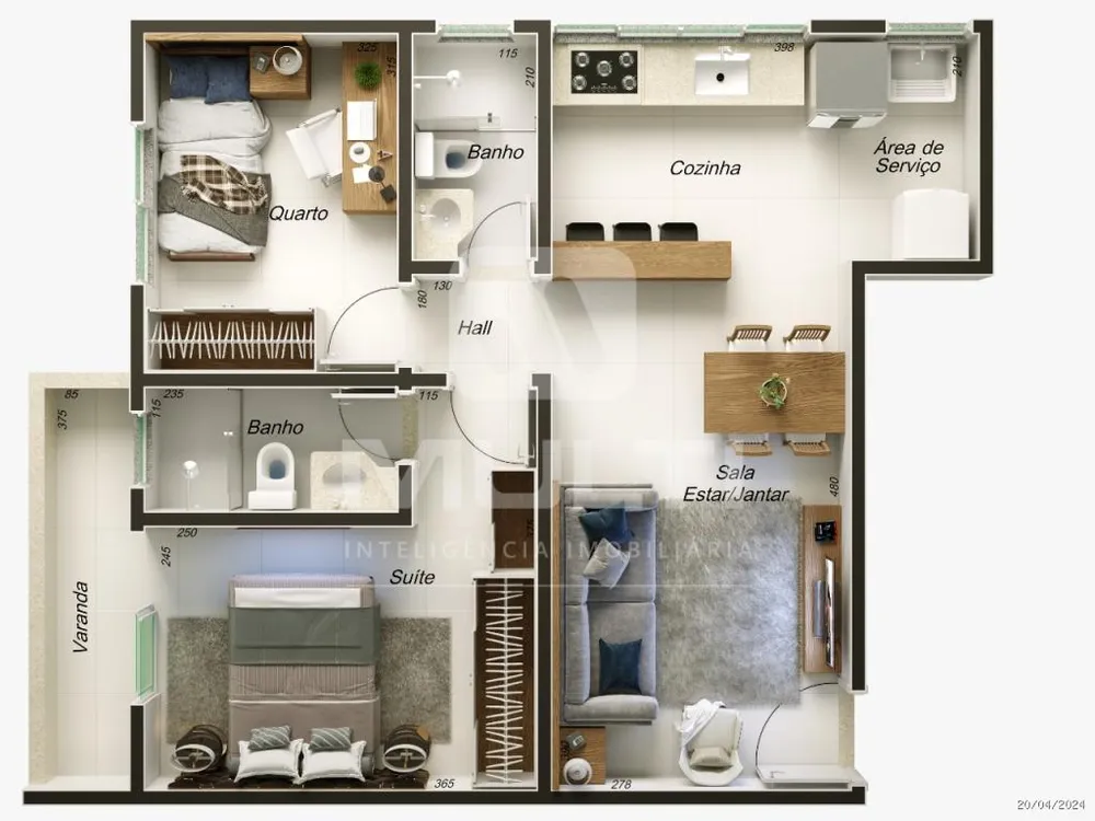 Apartamento, 2 quartos, 51 m² - Foto 2