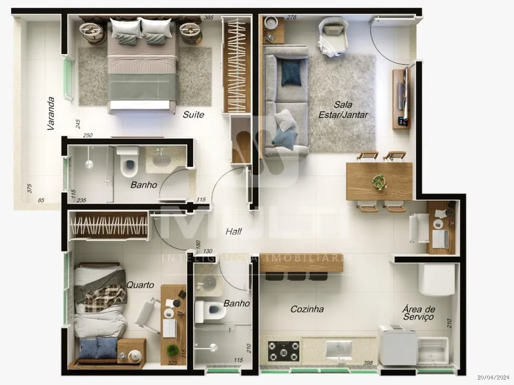 Apartamento, 2 quartos, 51 m² - Foto 3