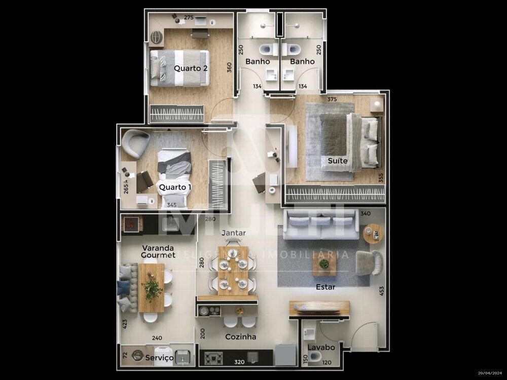 Apartamento, 3 quartos, 95 m² - Foto 1