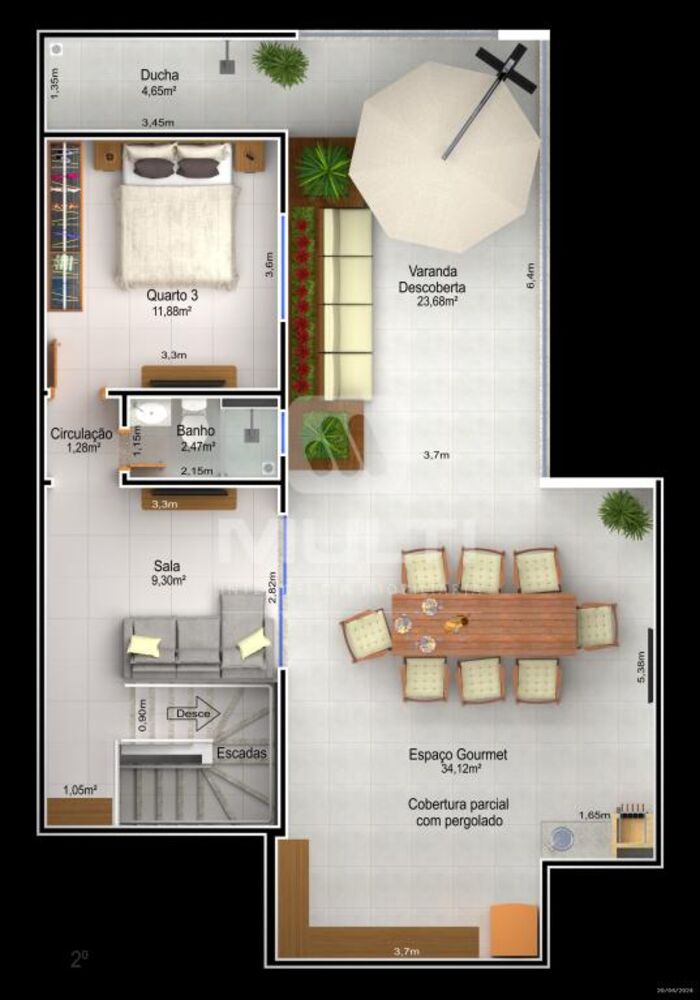 Apartamento à venda com 2 quartos, 100m² - Foto 14