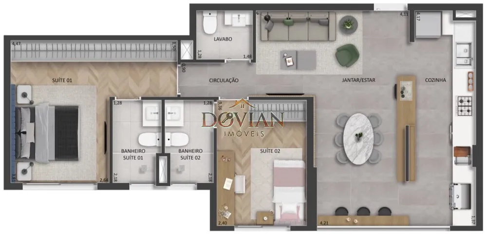 Apartamento, 2 quartos, 73 m² - Foto 12