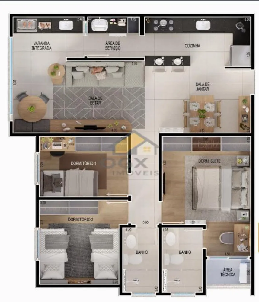 Apartamento, 3 quartos - Foto 3