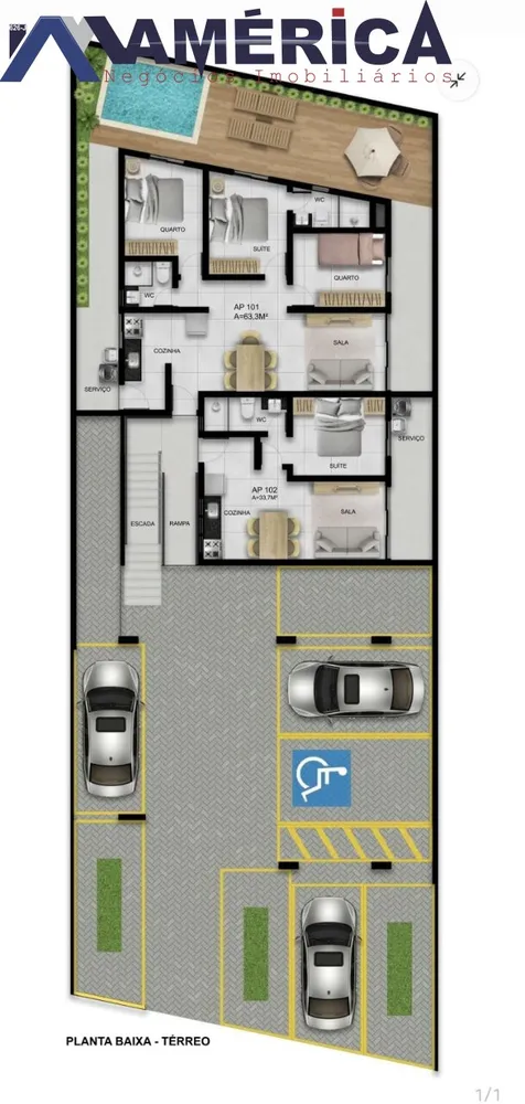 Apartamento, 3 quartos, 62 m² - Foto 2