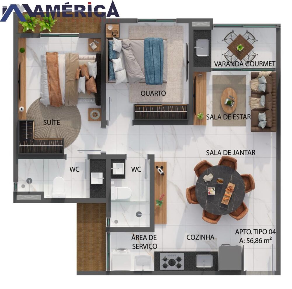 Apartamento, 3 quartos, 69 m² - Foto 5