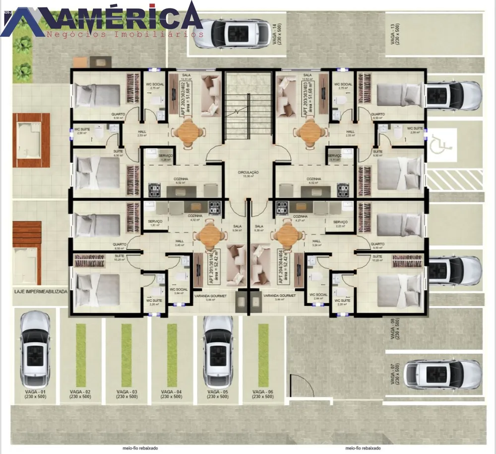 Apartamento, 2 quartos, 51 m² - Foto 3