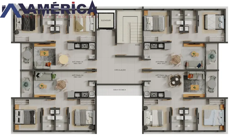 Apartamento, 2 quartos, 45 m² - Foto 13