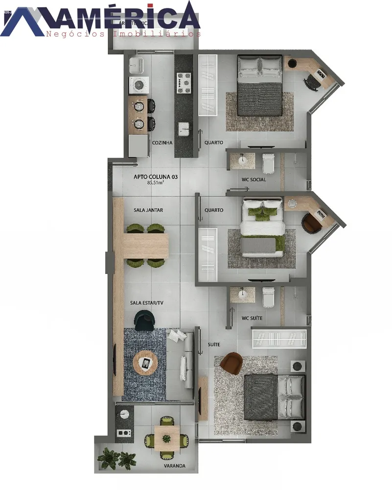 Apartamento, 3 quartos, 85 m² - Foto 10