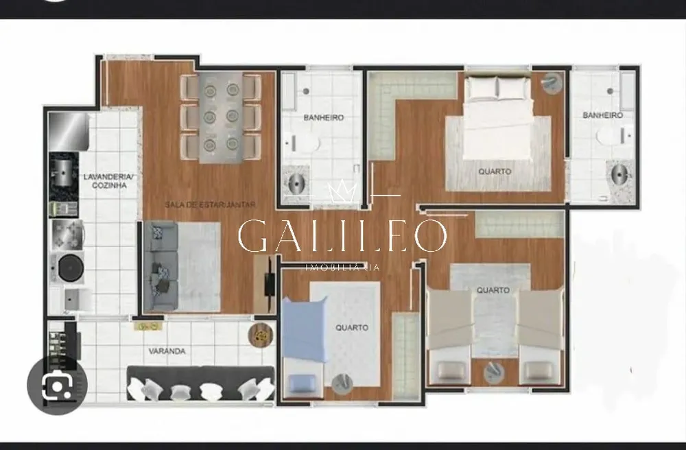 Apartamento, 3 quartos, 60 m² - Foto 3