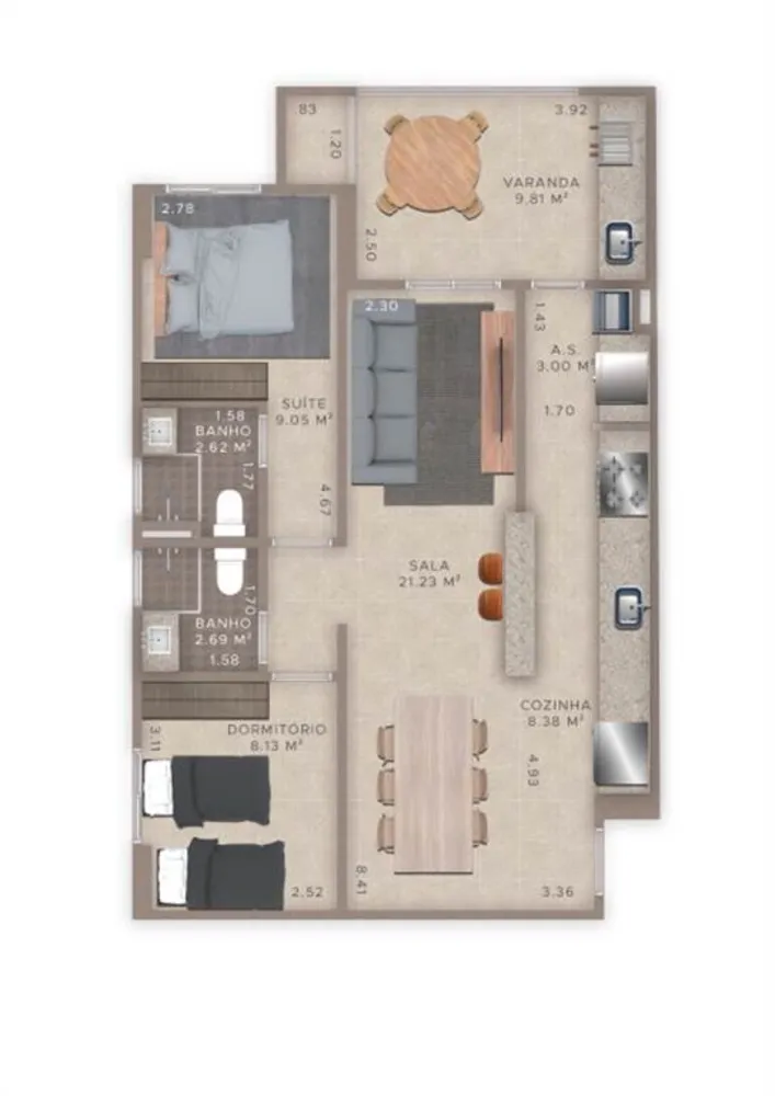 Apartamento, 2 quartos, 77 m² - Foto 4