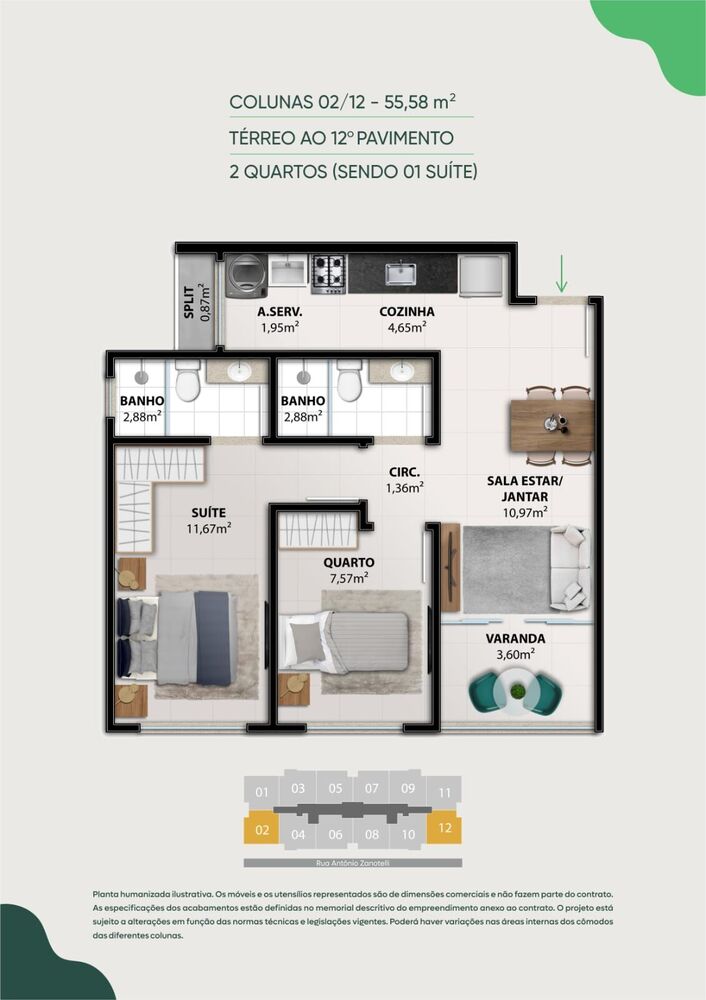 Apartamento, 2 quartos, 55 m² - Foto 16