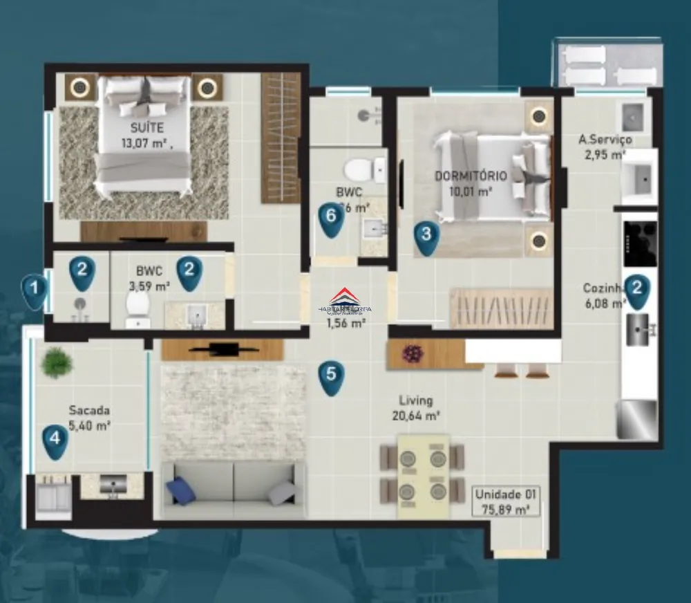 Apartamento, 2 quartos, 75 m² - Foto 20