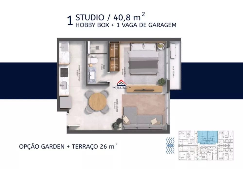 Apartamento, 1 quarto, 40 m² - Foto 1