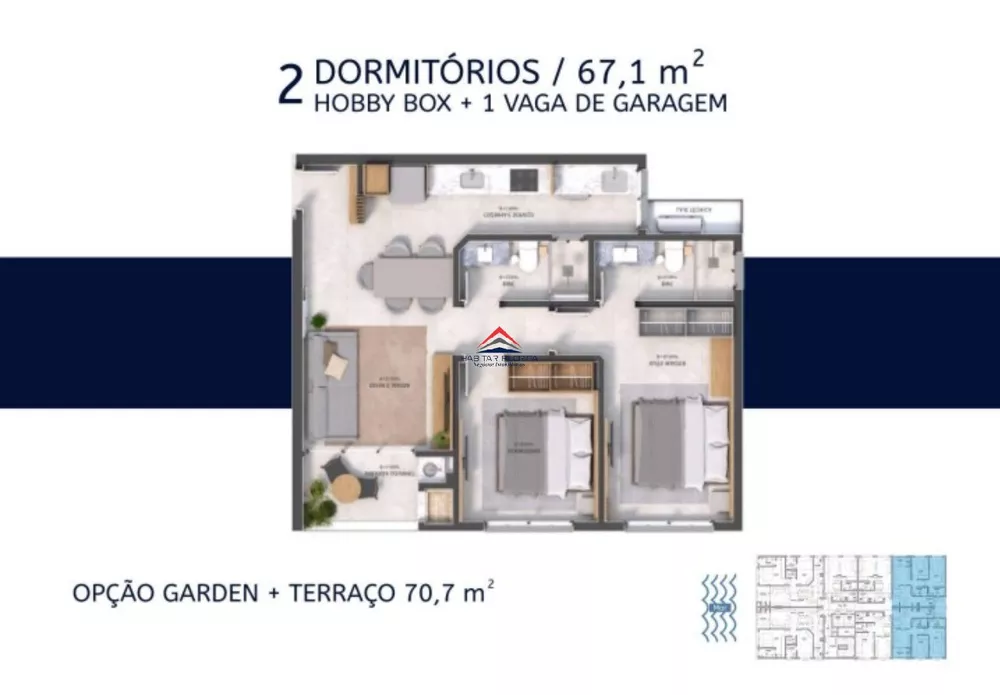 Apartamento, 1 quarto, 40 m² - Foto 2