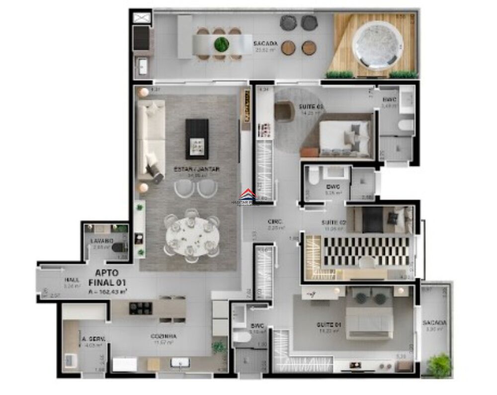 Apartamento, 3 quartos, 134 m² - Foto 4