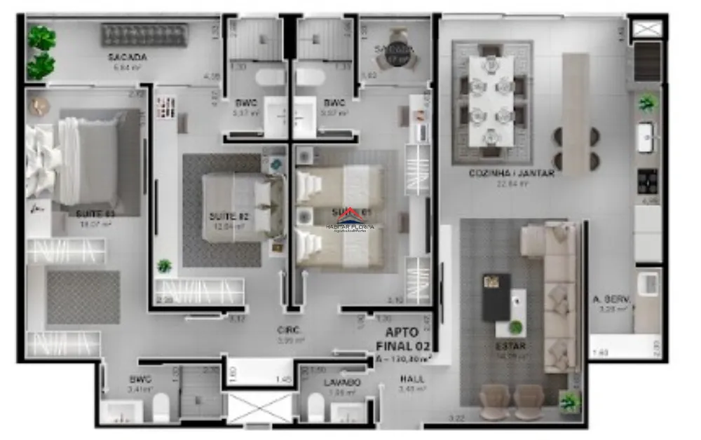 Apartamento, 3 quartos, 134 m² - Foto 6
