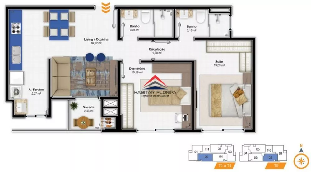 Apartamento, 2 quartos, 75 m² - Foto 5