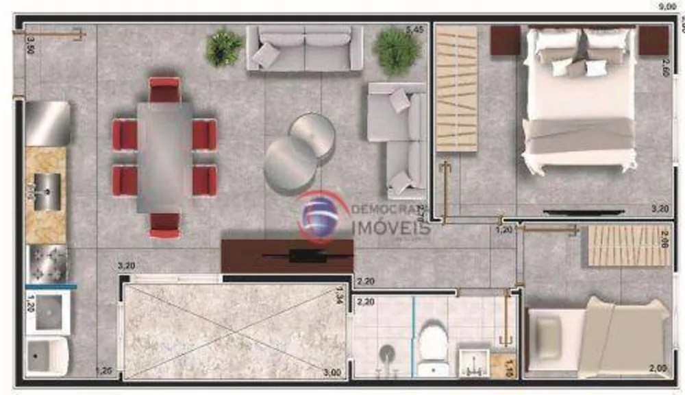 Apartamento à venda com 2 quartos, 41m² - Foto 2