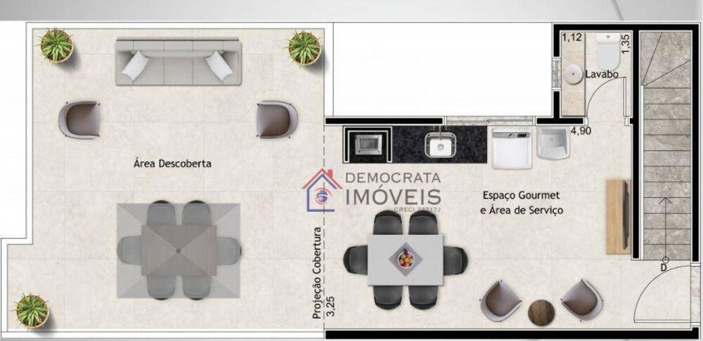 Cobertura à venda com 2 quartos, 75m² - Foto 3