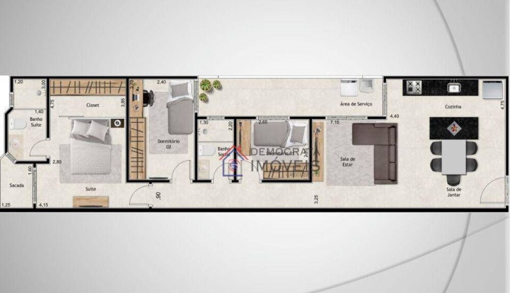 Apartamento, 3 quartos, 83 m² - Foto 1