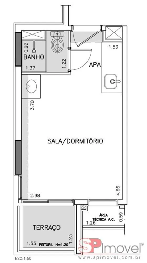 Apartamento, 1 quarto, 20 m² - Foto 7
