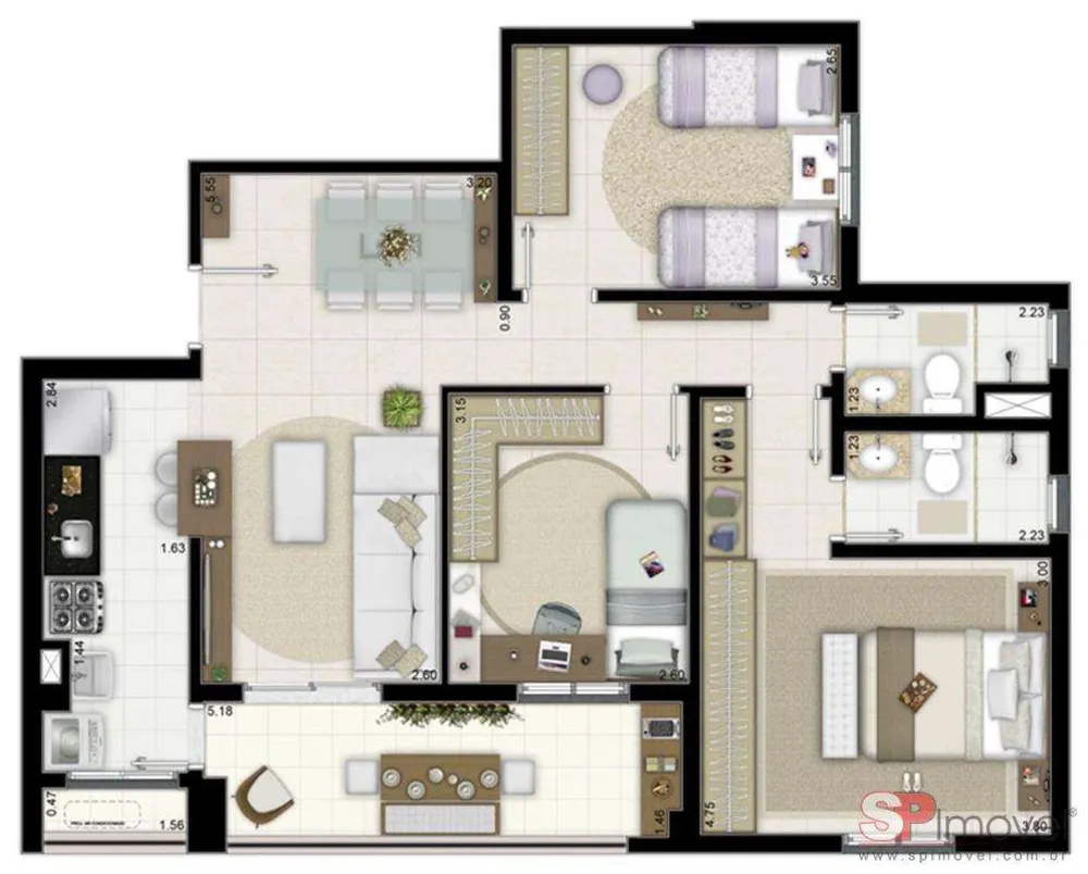 Apartamento, 3 quartos, 84 m² - Foto 2