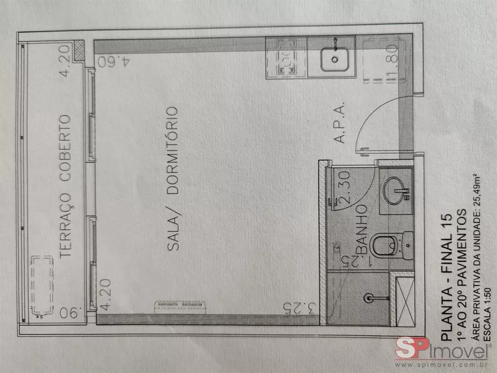 Apartamento à venda com 1 quarto, 25m² - Foto 2